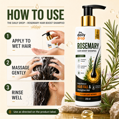 Rosemary Hair Boost Shampoo with Hydrolyzed Keratin & Biotin