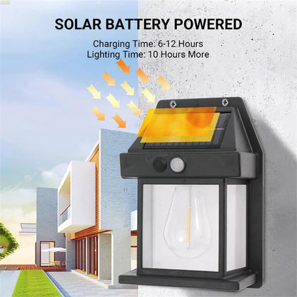 Solar Wall Lantern with 3 Lighting Modes and IP65 Waterproof
